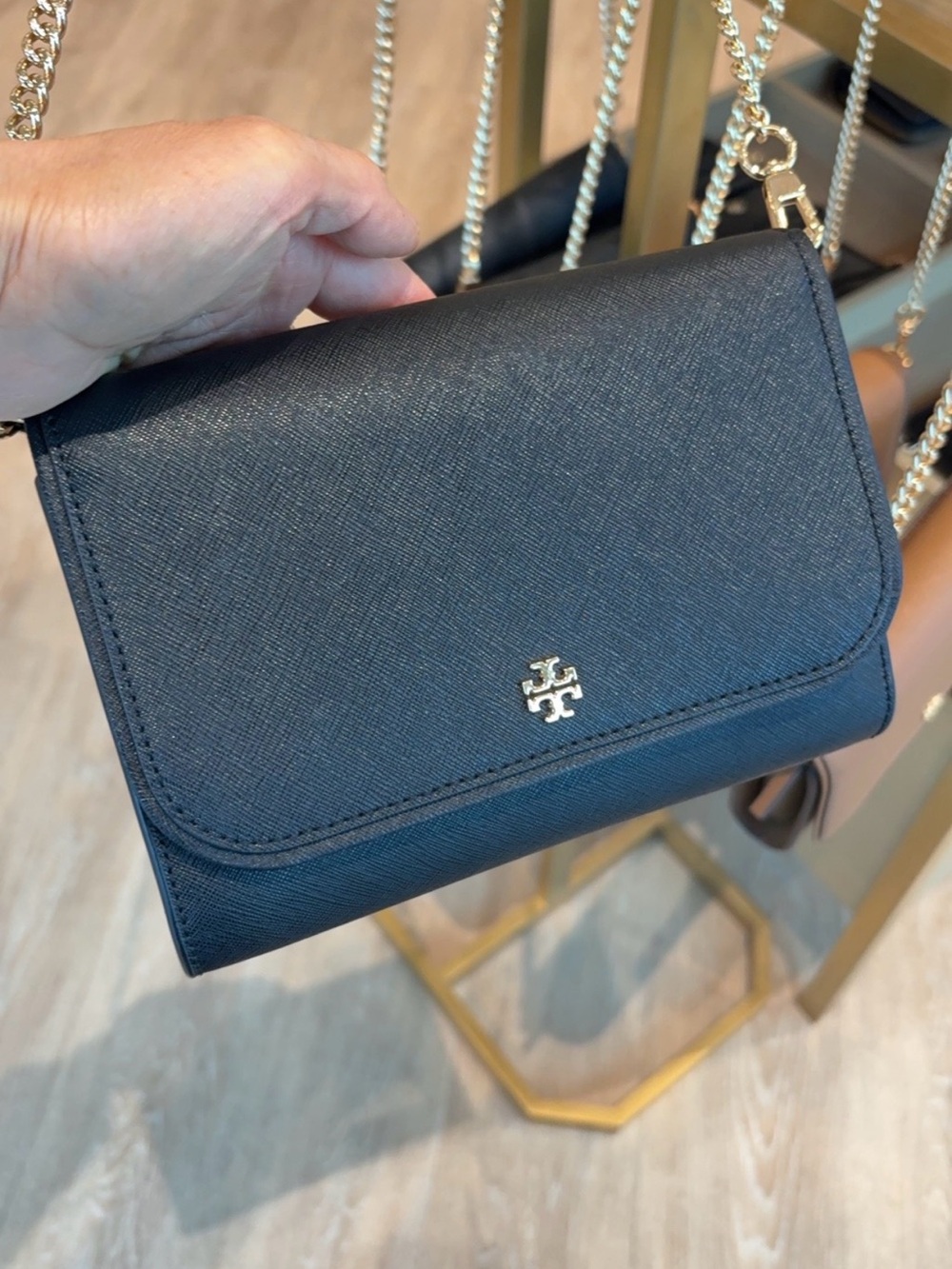 NWT Tory Burch Emerson Chain Wallet 136093 BLK 🖤